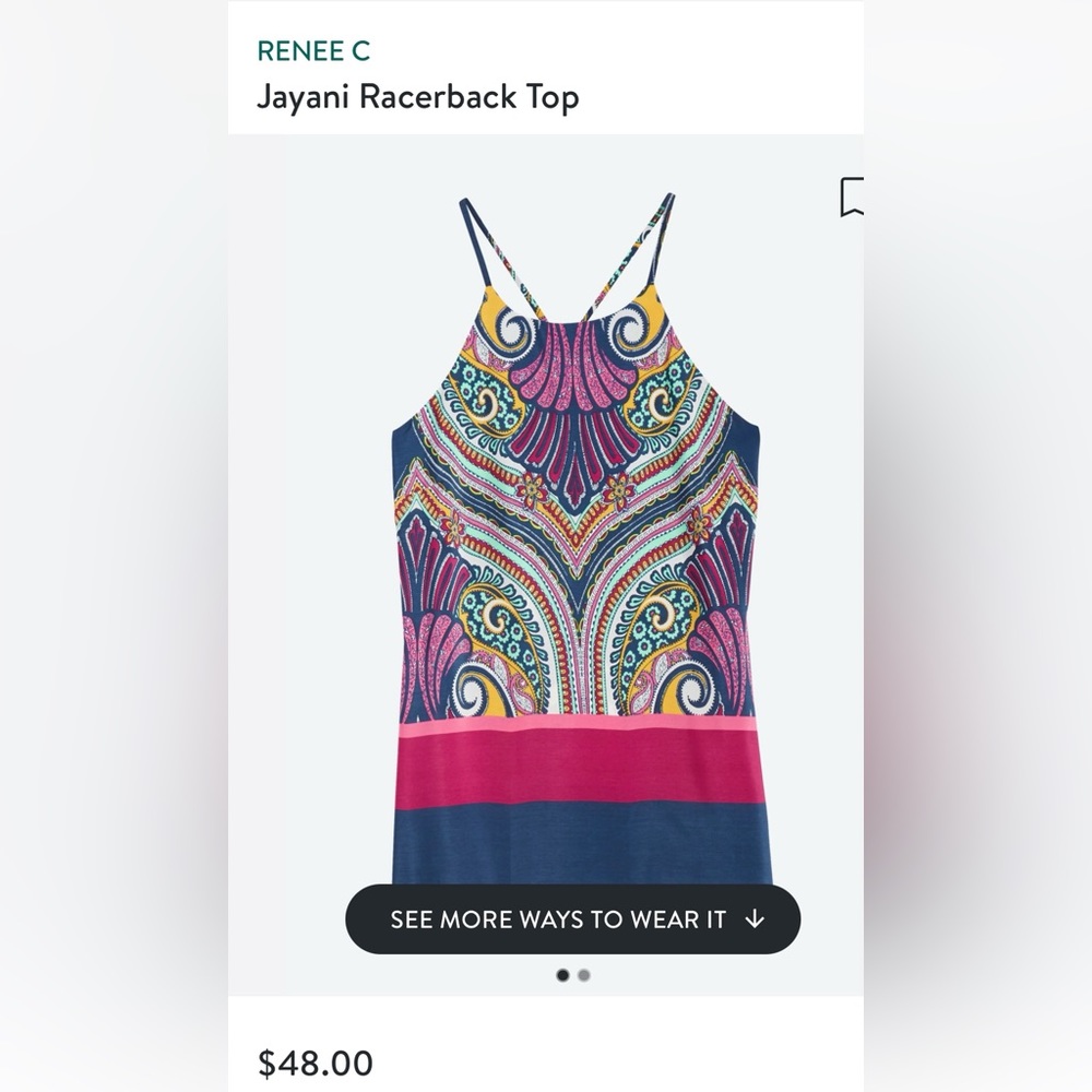 Renee C Racerback blouse - Picture 3 of 4